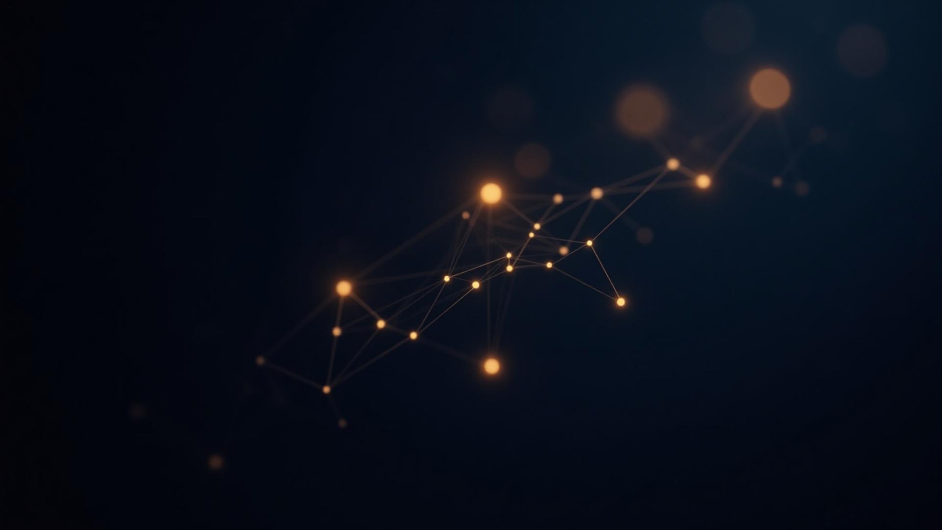 Abstract constellation connecting data points reflecting market insights